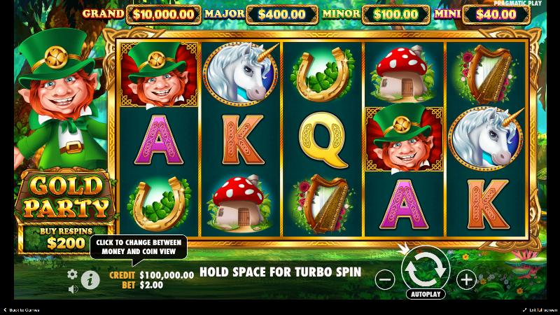 Gold Party bonus Hold and Win — el premio gordo de Pragmatic Play